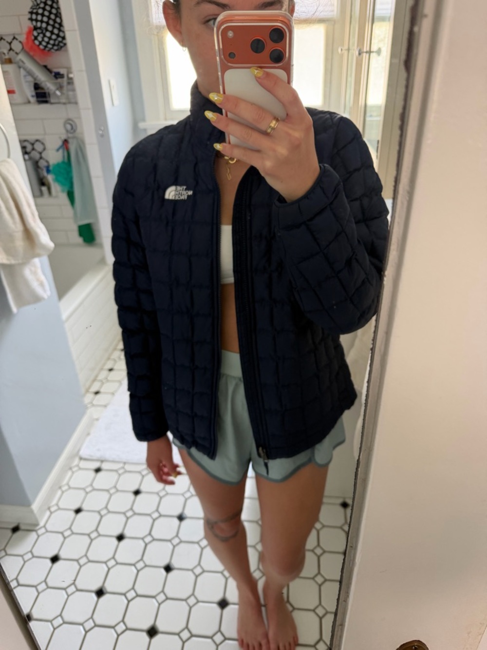 The North Face Women's Dark Navy Quilted Packable Puffer Jacket